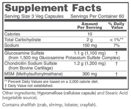 Glucosamine and Chondroitin + MSM 90 Capsules