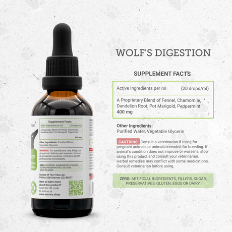 Secrets of the Tribe Wolf's Digestion - Healthy Digestion Support in Dogs