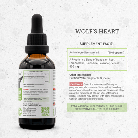 Secrets of the Tribe Wolf's Heart - Healthy Heart Function Support in Dogs