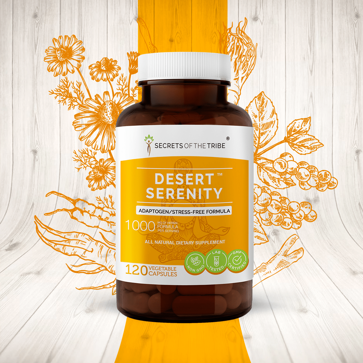 Secrets of the Tribe Desert Serenity Capsules - Adaptogen/Stress-free Formula