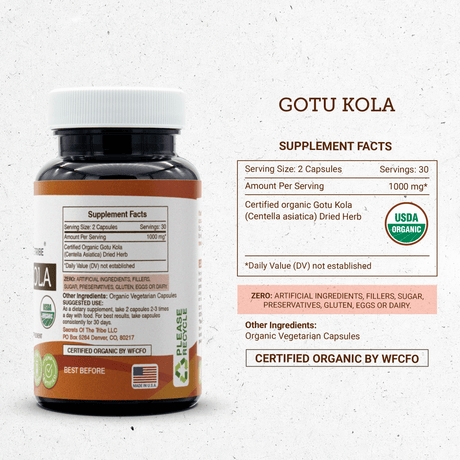 Secrets of the Tribe Gotu Kola Capsules