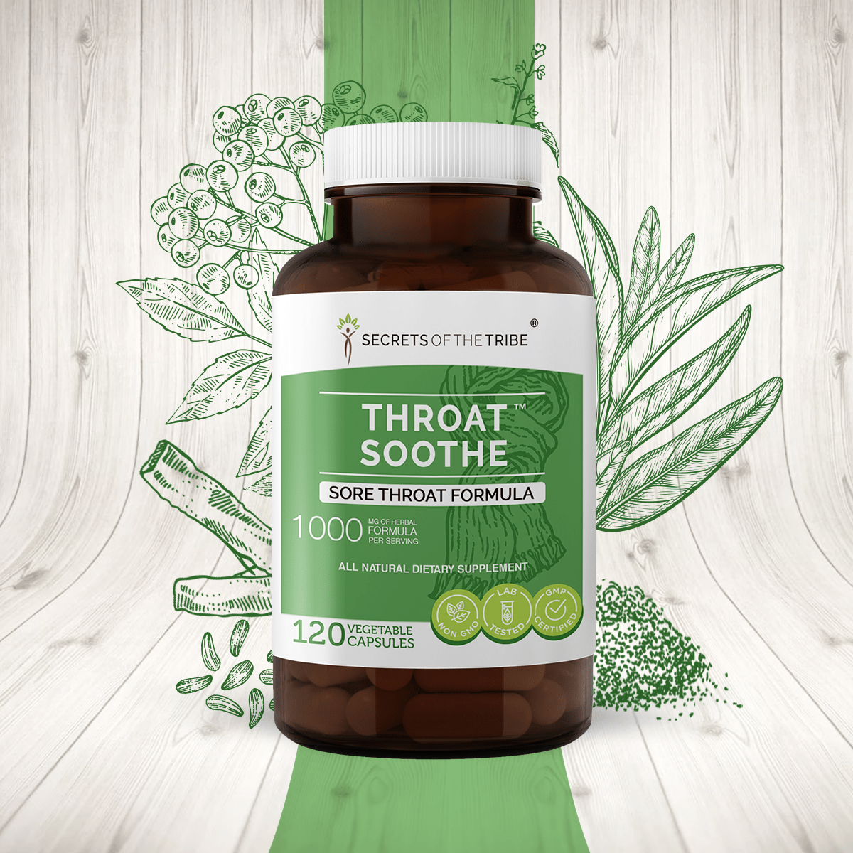 Secrets of the Tribe Throat Soothe Capsules - Sore Throat Formula