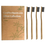 Nano Silver Infused Bamboo Kids Toothbrush 4 Pack