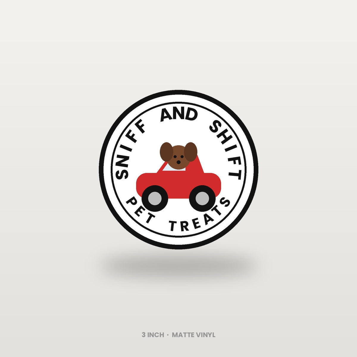 Sniff and Shift 3-Inch Circle Sticker: Matte