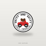Sniff and Shift 3-Inch Circle Sticker: Matte