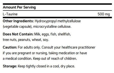 Taurine 90 Veggie Caps