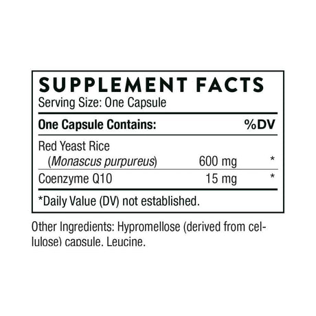 Red Yeast Rice + Co Q10 (formerly Choleast) 120 Veggie Caps