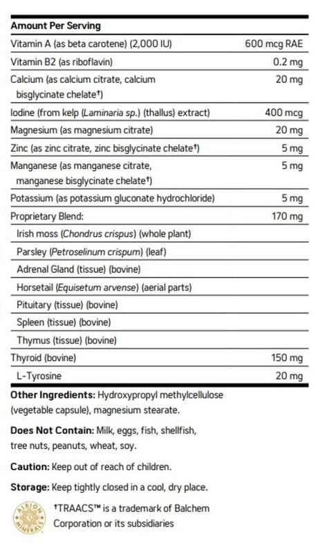 Thyrodex T-150 60 Veggie Caps