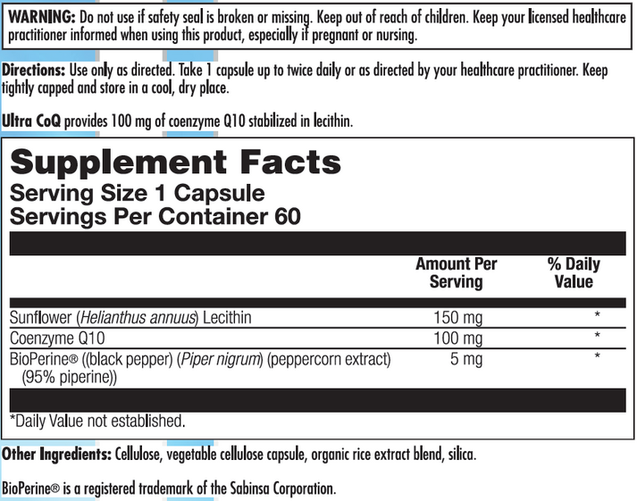 Ultra CoQ10 100 MG 60Capsules