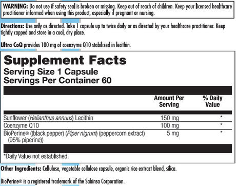 Ultra CoQ10 100 MG 60Capsules