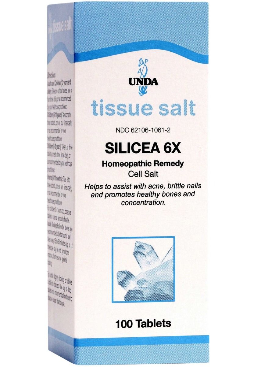 Silicea 6x Homeopathic Remedy Cell Salt 100Tablets