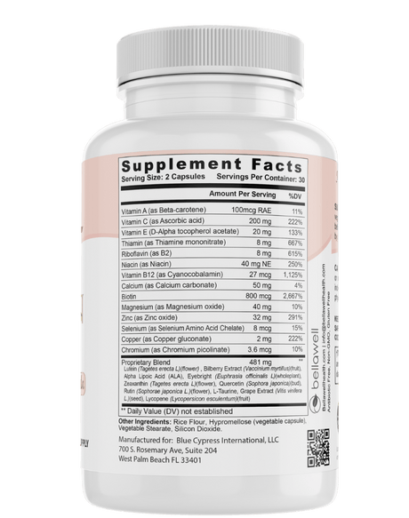 Vision Care -  A Blend of Ingredients for Ocular Support by Bellawell