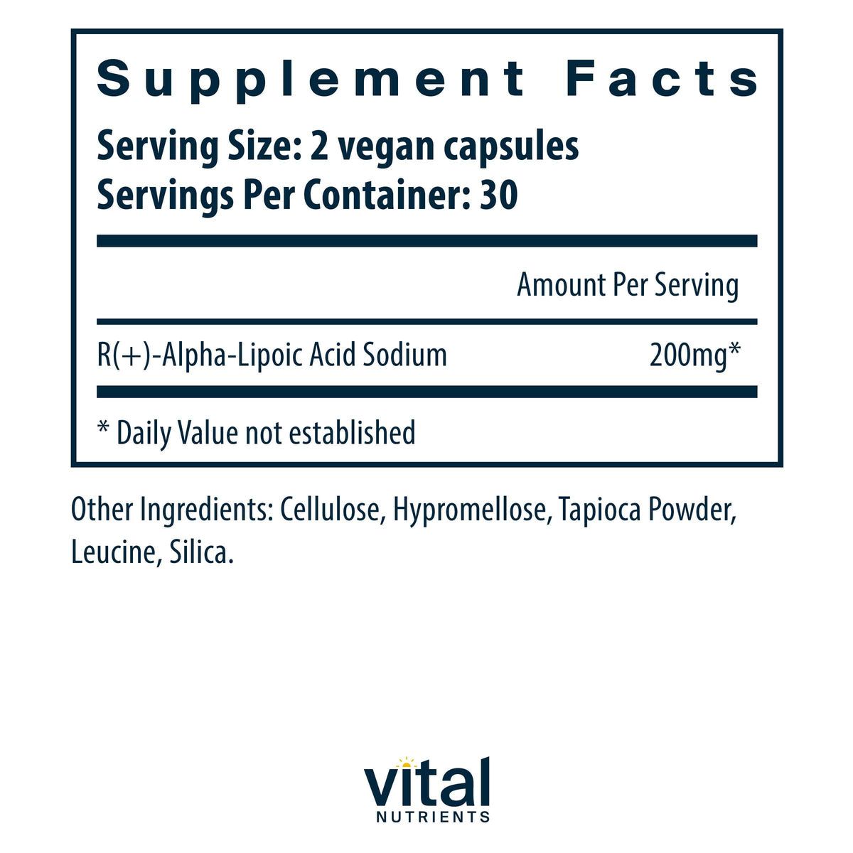 R-Lipoic Acid 200 MG 60Veggie Caps