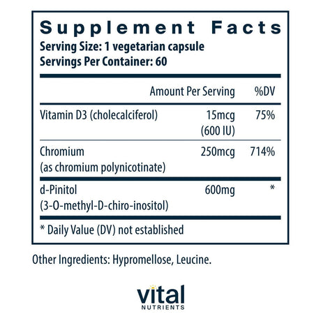 d-Pinitol 600 MG 60Vegetable Caplets