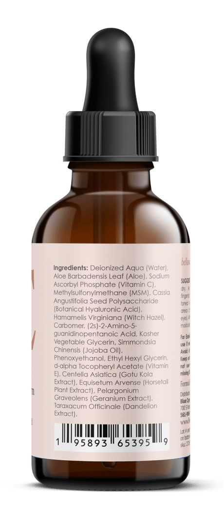 Vitamin C Serum for Face With Hyaluronic Acid, Vitamin E, Aloe Vera, and Jojoba oil 2 fl oz by Bellawell