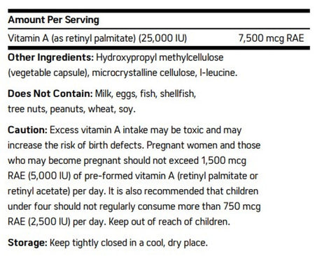 Vitamin A 90 Veggie Caps