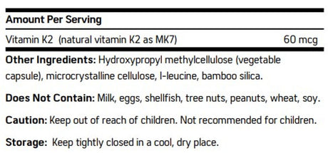 Vitamin K2 60 Veggie Caps