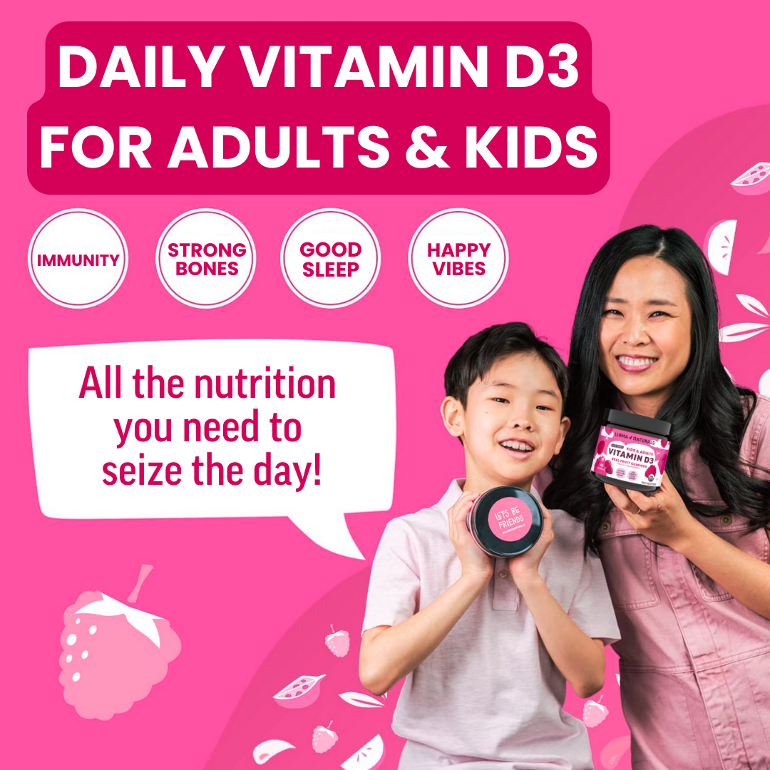 Vitamin D3 + K2 Gummies, Raspberry (120 ct)