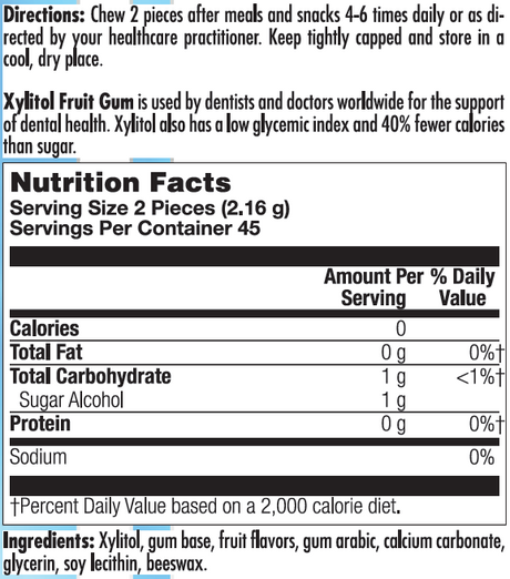 Xylitol Fruit Gum 90Piece(s)